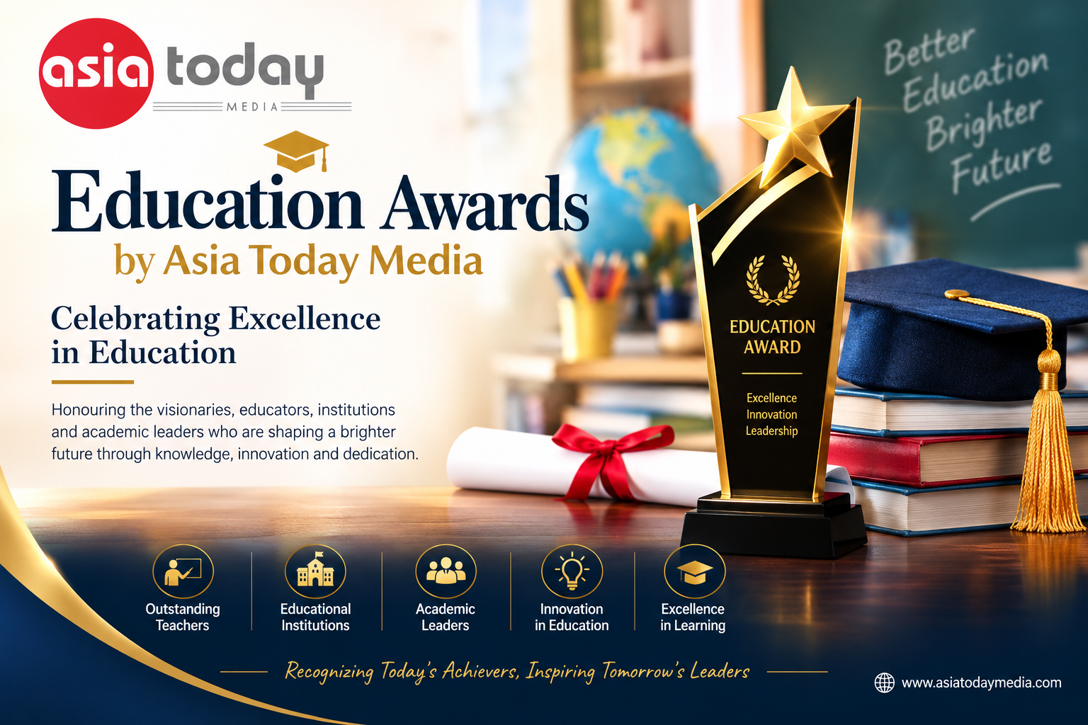 Education Awards by Asia Today Media Celebrating Excellence in Education